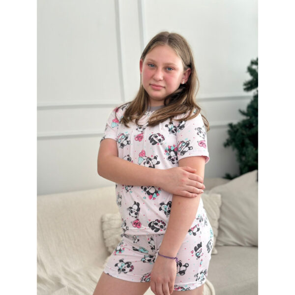 Pijama Manga Curta Panda