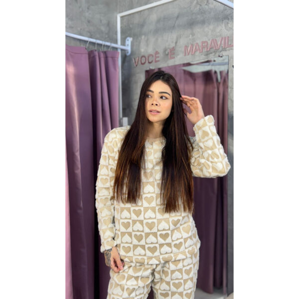 Pijama Manga Longa Adulto Fleece