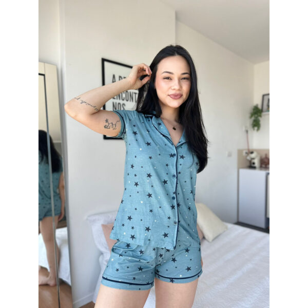 Pijama Americano Curto Estrelas