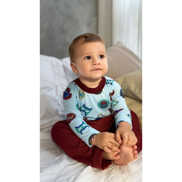 Pijama Manga Longa Infantil Heróis