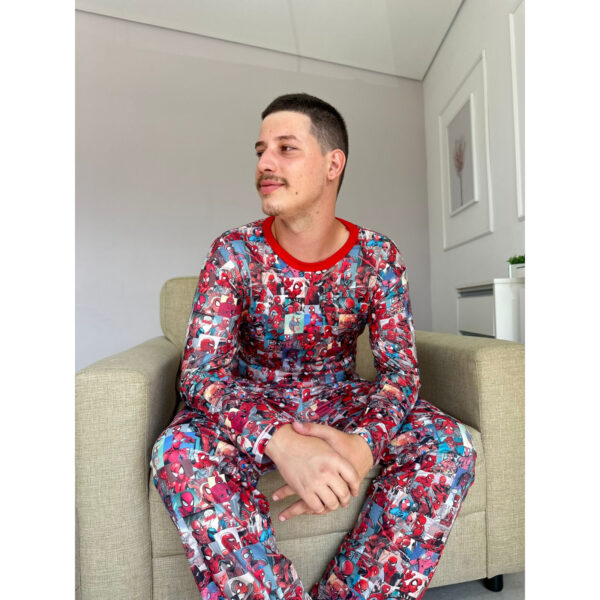 Conjunto Manga Longa Homem Aranha