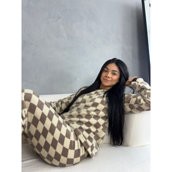 Pijama Manga Longa Adulto Fleece