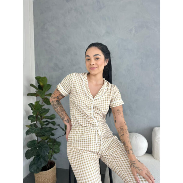 Pijama Americano Manga Curta com Calça