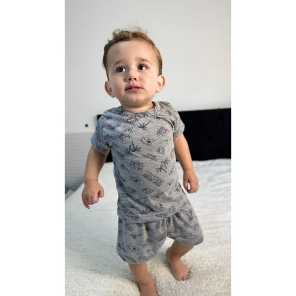 Pijama Manga Curta Infantil Coqueiros