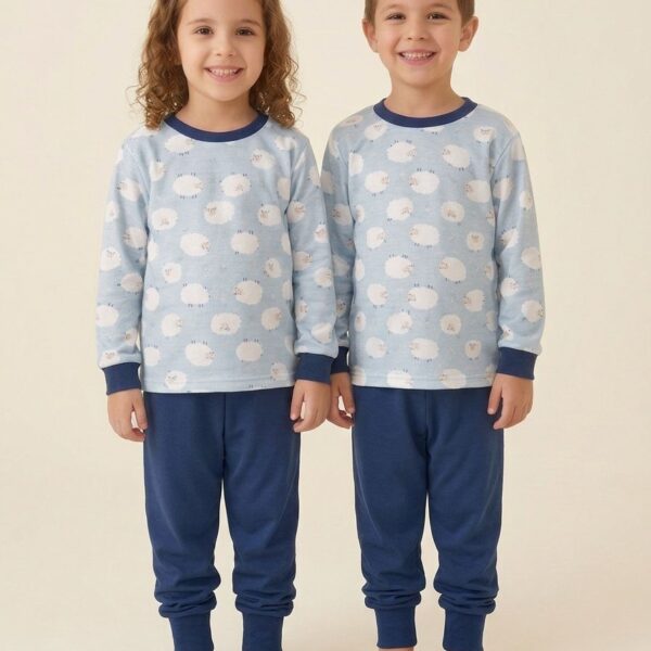Pijama Manga Longa Carneirinhos