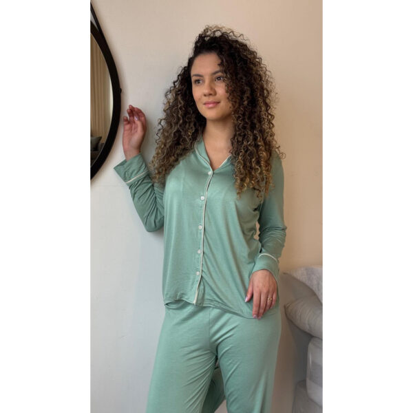 Pijama Americano Manga Longa Verde