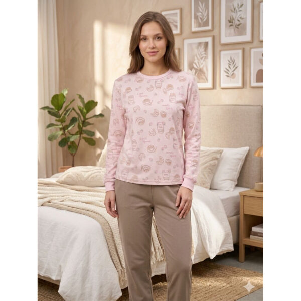 Pijama Manga Longa Moletinho Crossaint