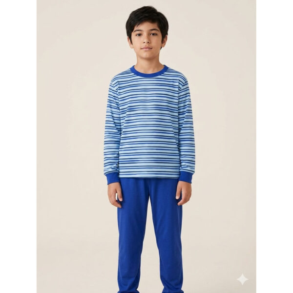 Pijama Manga Longa Azul Royal