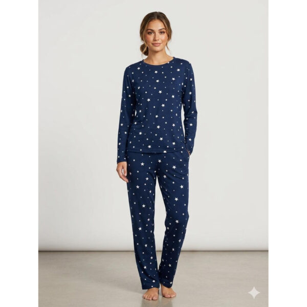 Pijama Manga Longa Estrela Azul